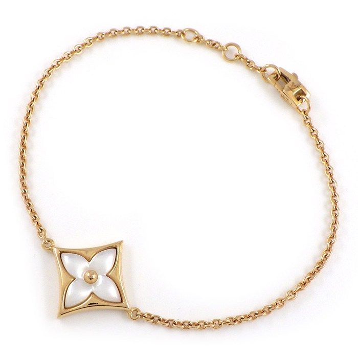 Louis Vuitton Bracelet Star Cles White Shell 18K Pink Gold