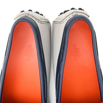 Hermes Loafers Navy — view 7