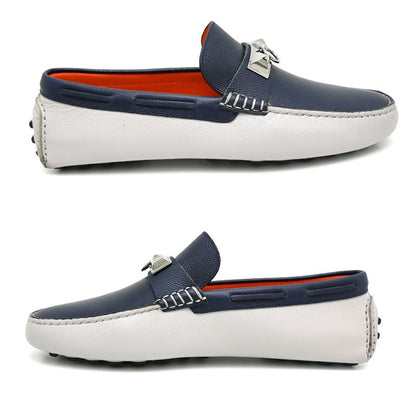 Hermes Loafers Navy — view 5