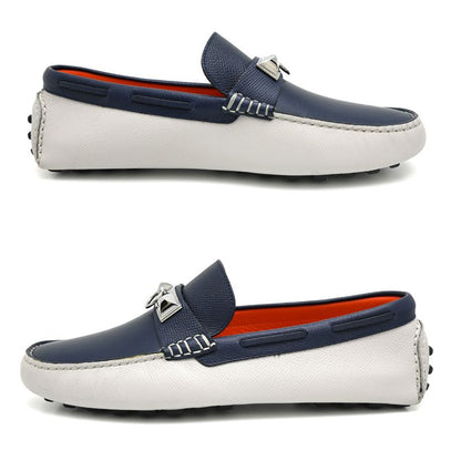 Hermes Loafers Navy — view 6