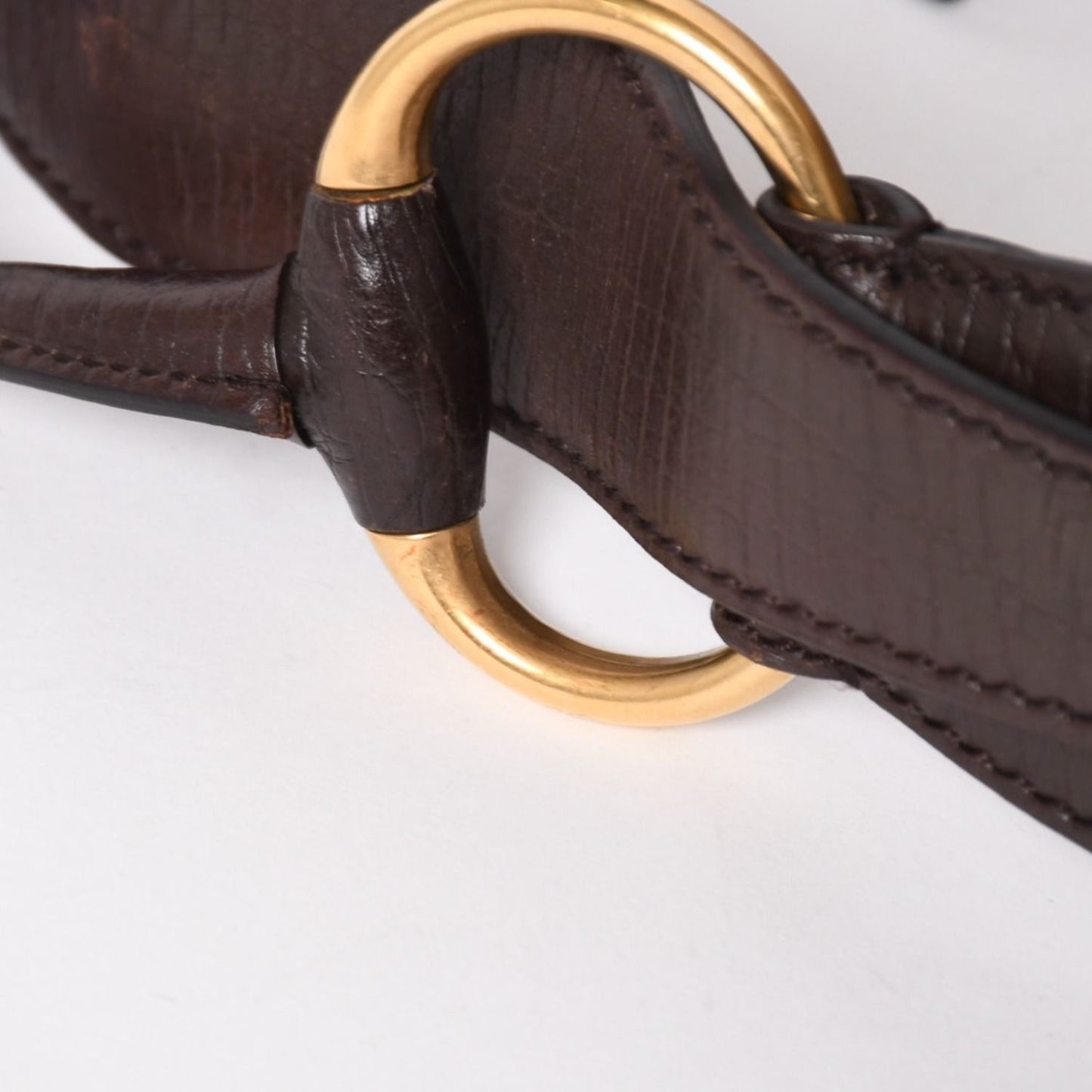 Gucci Bag Horsebit GG Canvas Brown Gold — view 5