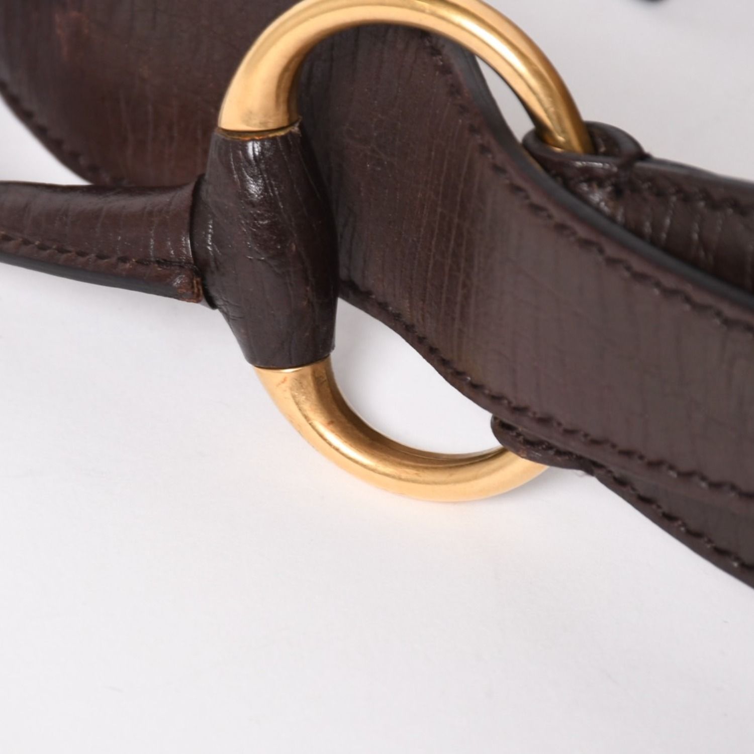 Gucci Bag Horsebit GG Canvas Brown Gold — view 5