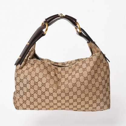 Gucci Bag Horsebit GG Canvas Brown Gold