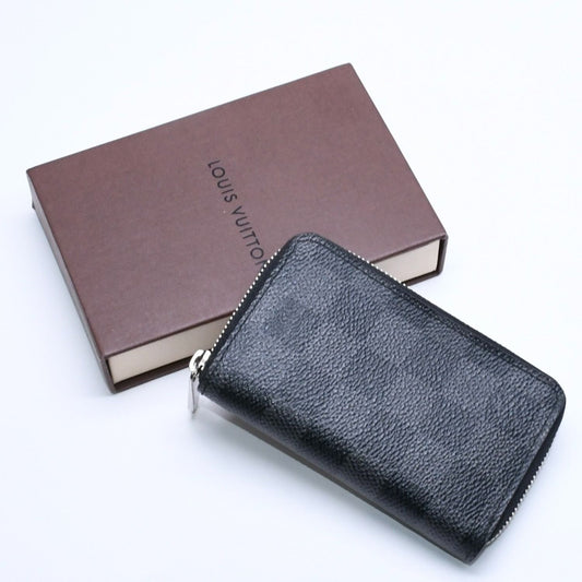 Louis Vuitton Zippy Coin Purse Damier Graphite Black Gray