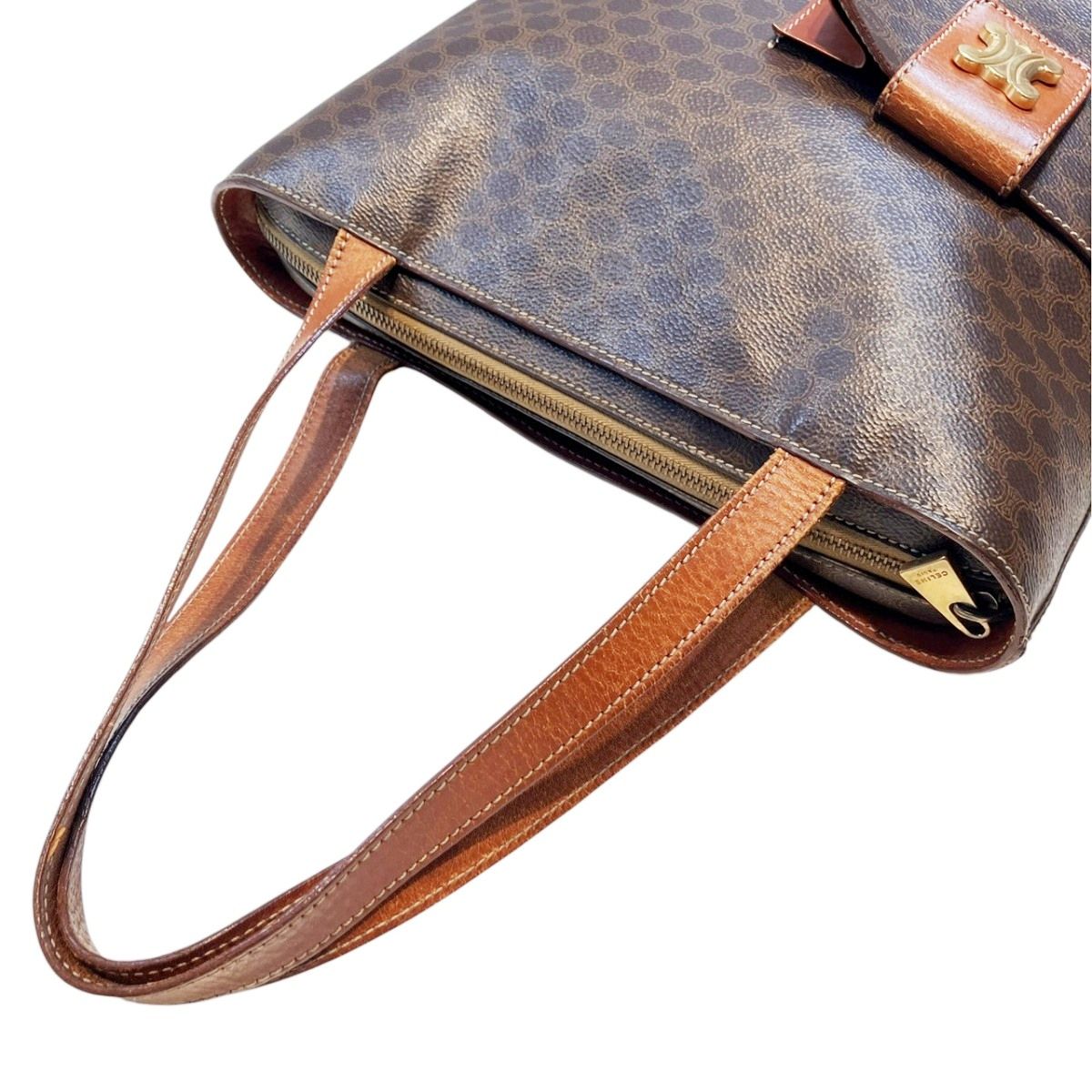 Celine Macadam Tote Leather Canvas — view 6