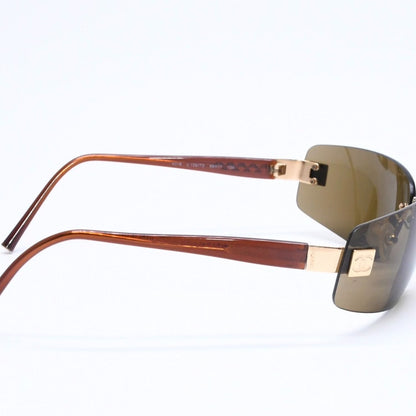 Chanel Rimless Sunglasses Eyewear CC Logo Brown — view 5