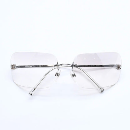 Chanel Rimless Sunglasses CC Logo Gradient Eyewear Silver — view 2