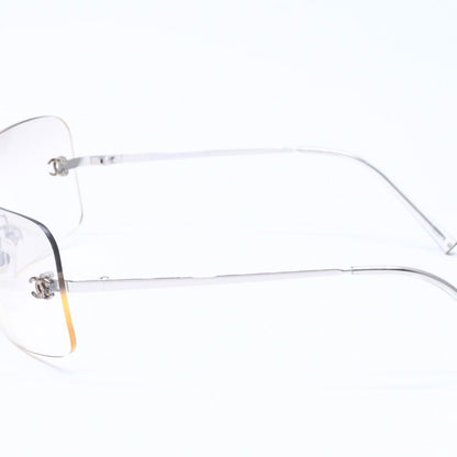 Chanel Rimless Sunglasses CC Logo Gradient Eyewear Silver — view 6