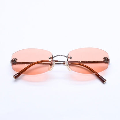 Chanel Sunglasses Eyewear Orange Lens CC Logo Silver — view 2