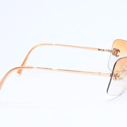 Chanel Rimless Sunglasses Eyewear CC Logo Rhinestone — view 4