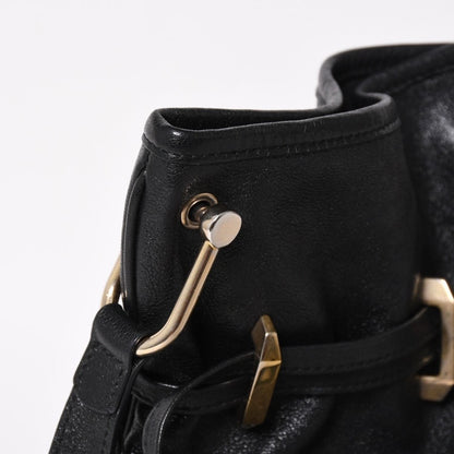 Gucci Horsebit Shoulder Bag Black Gold Leather — view 4