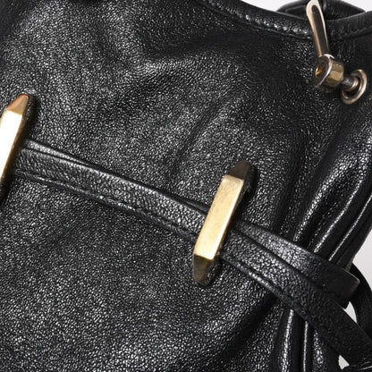 Gucci Horsebit Shoulder Bag Black Gold Leather — view 6