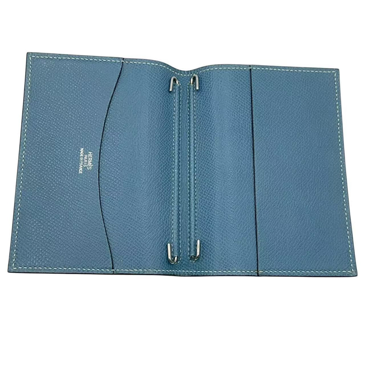 Hermes Notebook Cover Leather Blue Agenda — view 3