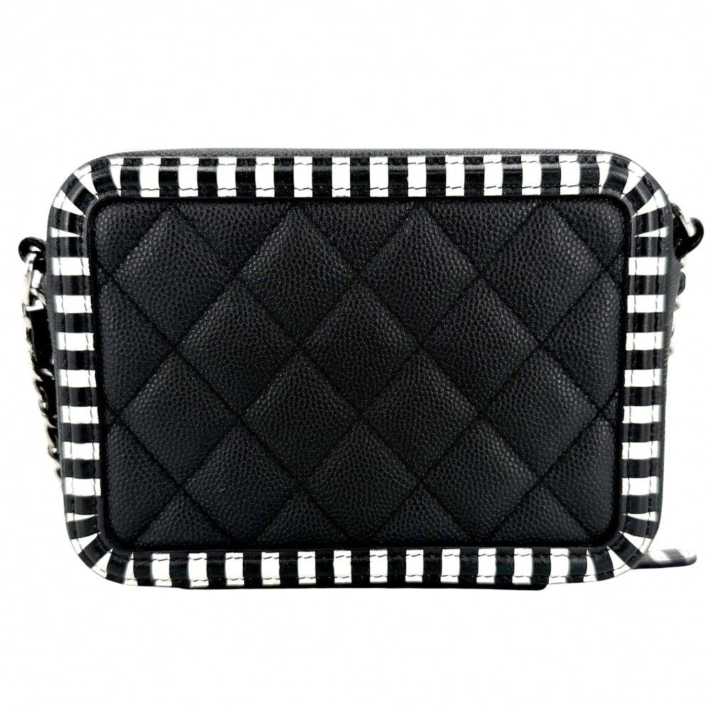 Chanel Shoulder Bag Quilted CC Filigree Mini Stripe Crossbody Chain Square — view 2