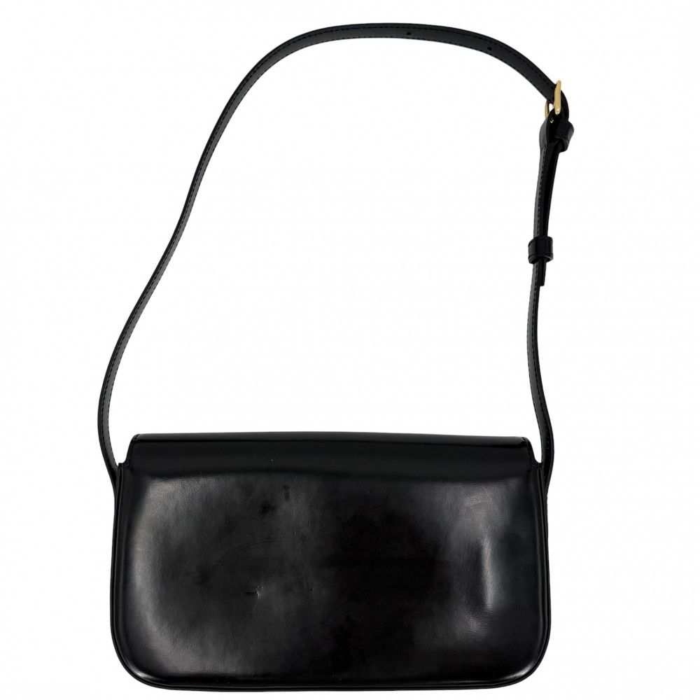 Celine Shoulder Bag Triomphe Claude Leather Black Gold — view 2