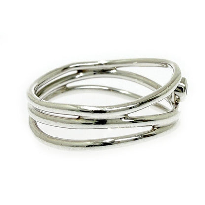Tiffany & Co Silver Aquamarine Wave Row Ring — view 4