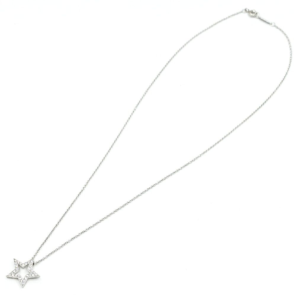Tiffany & Co Star Diamond Necklace Platinum — view 3