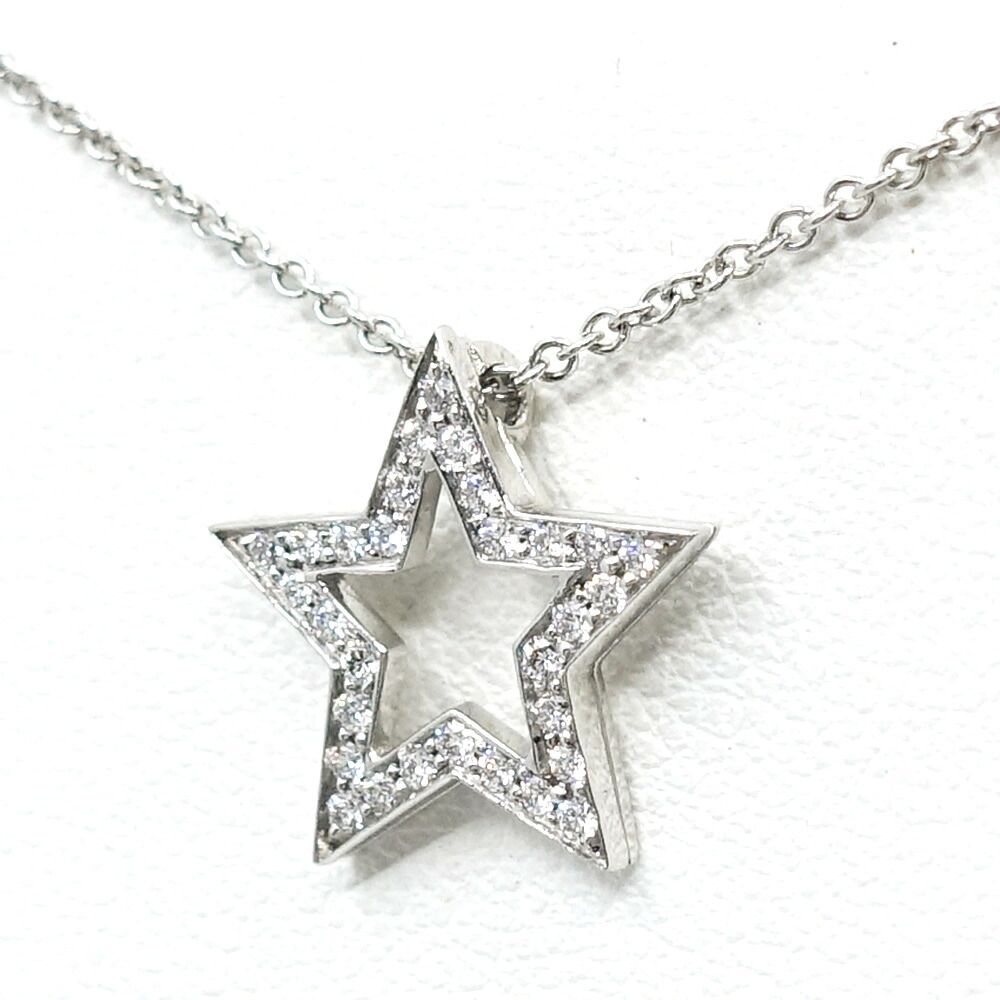 Tiffany & Co Star Diamond Necklace Platinum — view 2