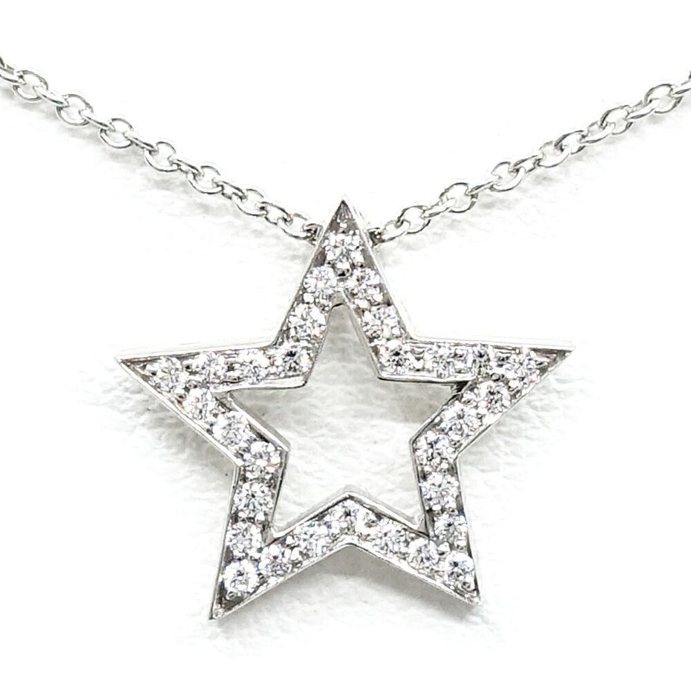 Tiffany & Co Star Diamond Necklace Platinum