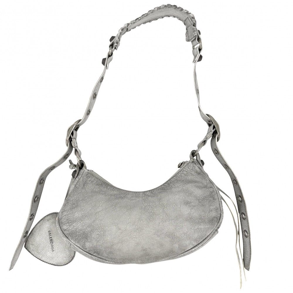 Balenciaga Shoulder Bag Le Cagole XS Bag Crossbody le Leather Gray Silver — view 2