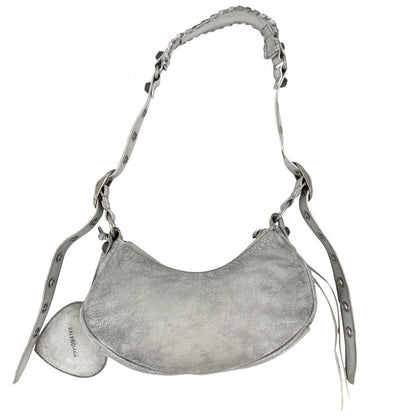Balenciaga Shoulder Bag Le Cagole XS Bag Crossbody le Leather Gray Silver — view 2