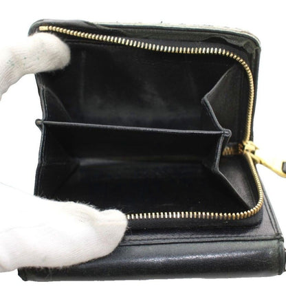 Miu Miu Matelasse Wallet Bifold Coin Purse Leather Black — view 7