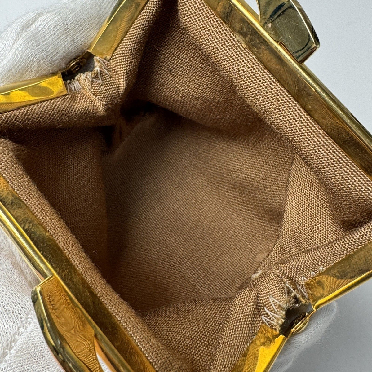 Loewe Anagram Suede Coin Case Kiss Lock Vintage — view 6
