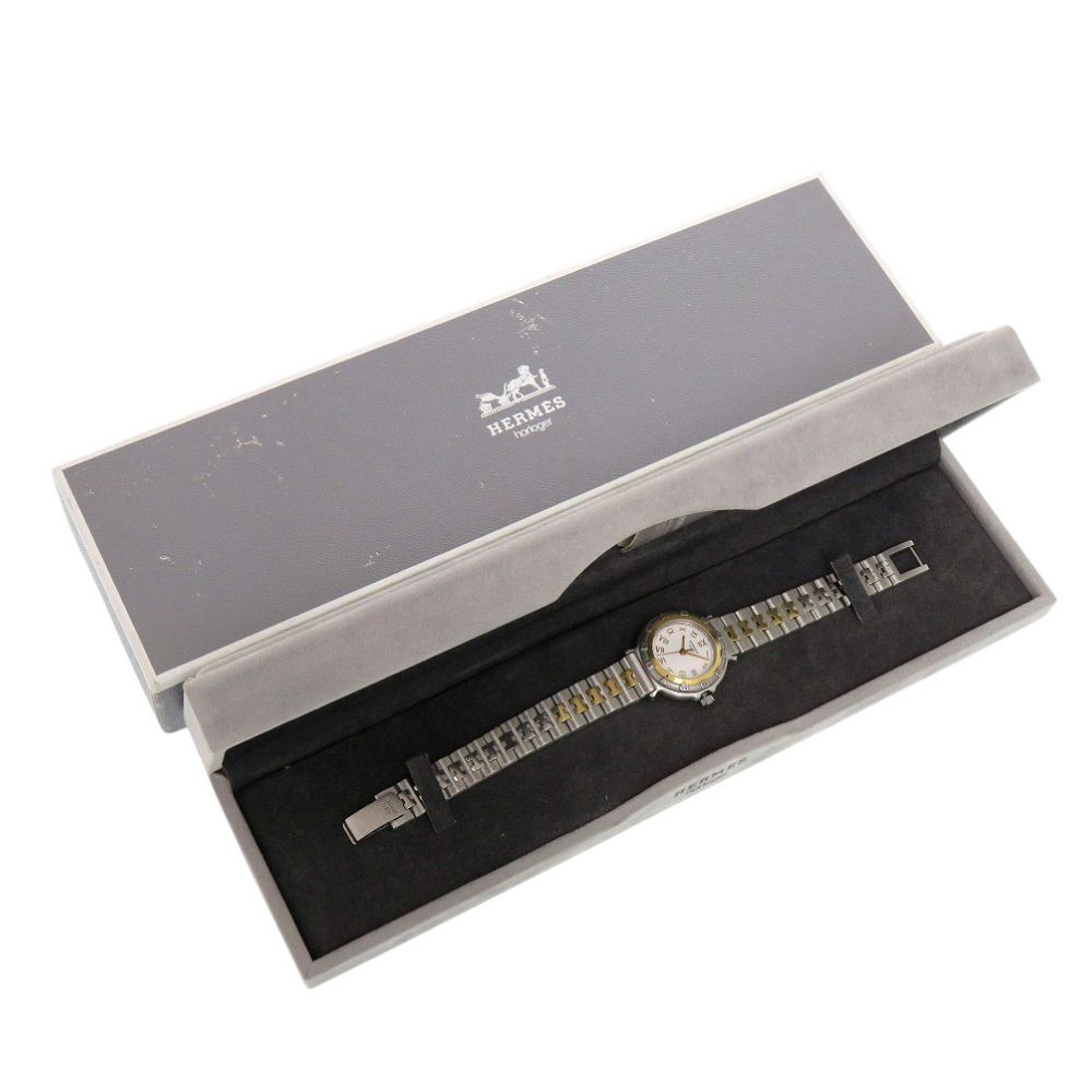 Hermes Captain Nemo SS White Silver Gold Quartz Watch Dial — view 2
