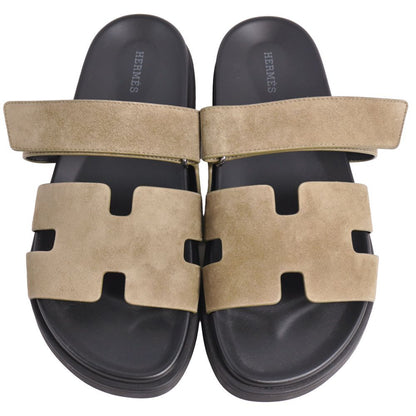 Hermes Sandals Chypre Logo Leather Shoes — view 4