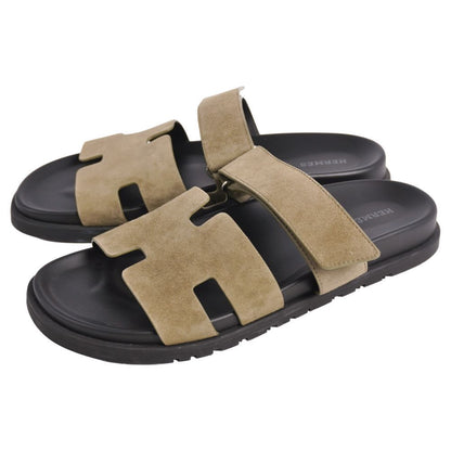 Hermes Sandals Chypre Logo Leather Shoes — view 2