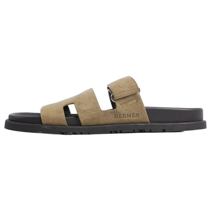 Hermes Sandals Chypre Logo Leather Shoes — view 7