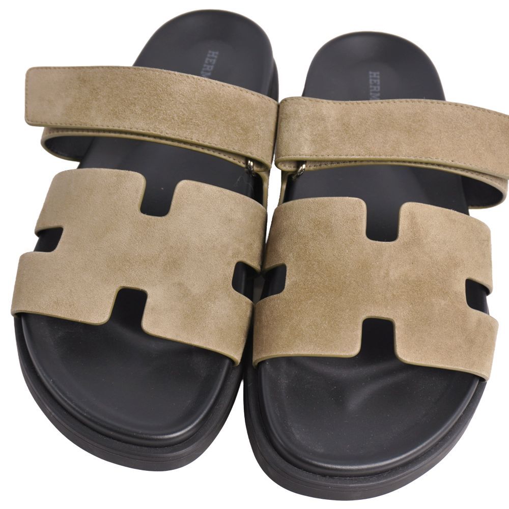 Hermes Sandals Chypre Logo Leather Shoes — view 3