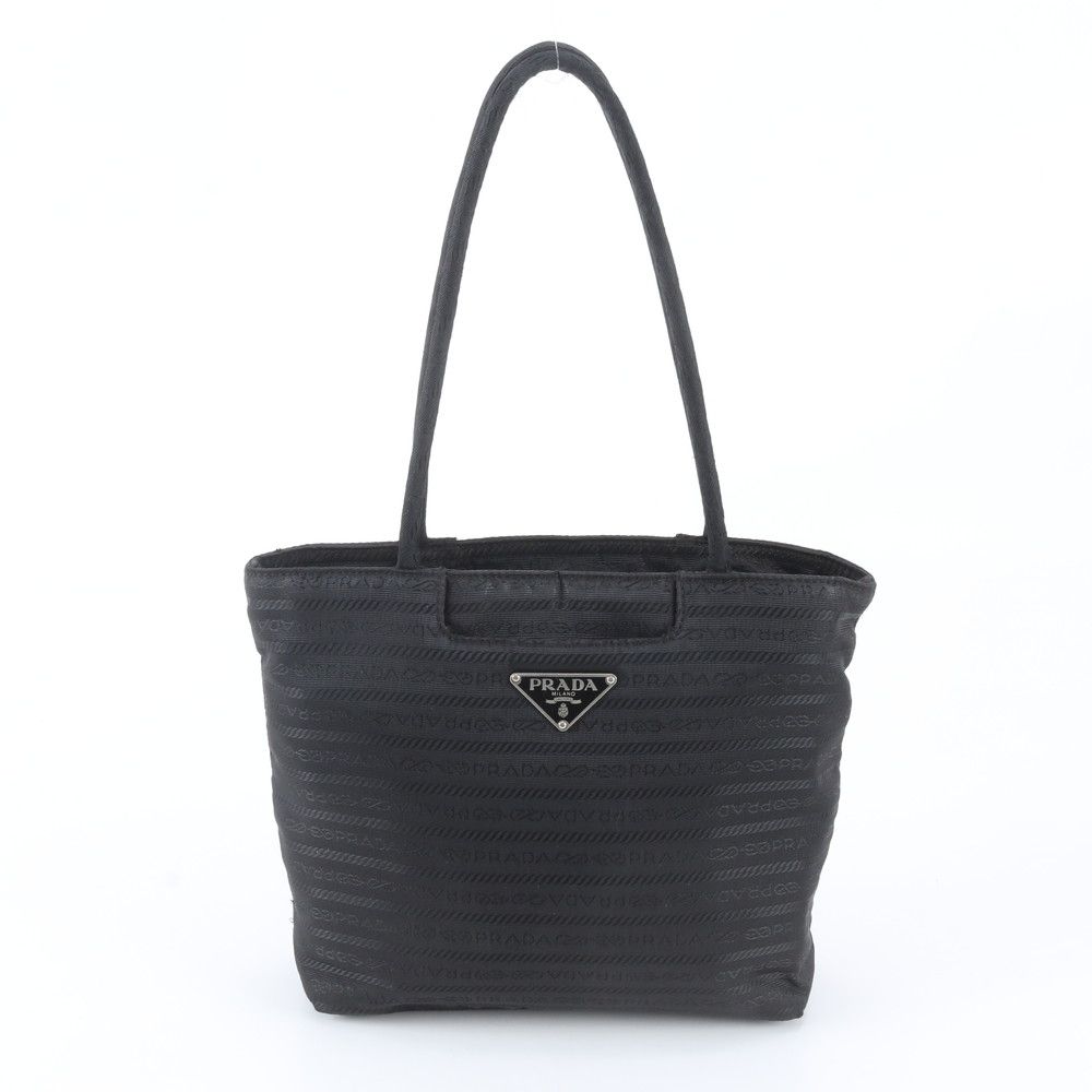 Prada White Tag Tessuto Nylon Triangle Logo Tote Bag Shoulder