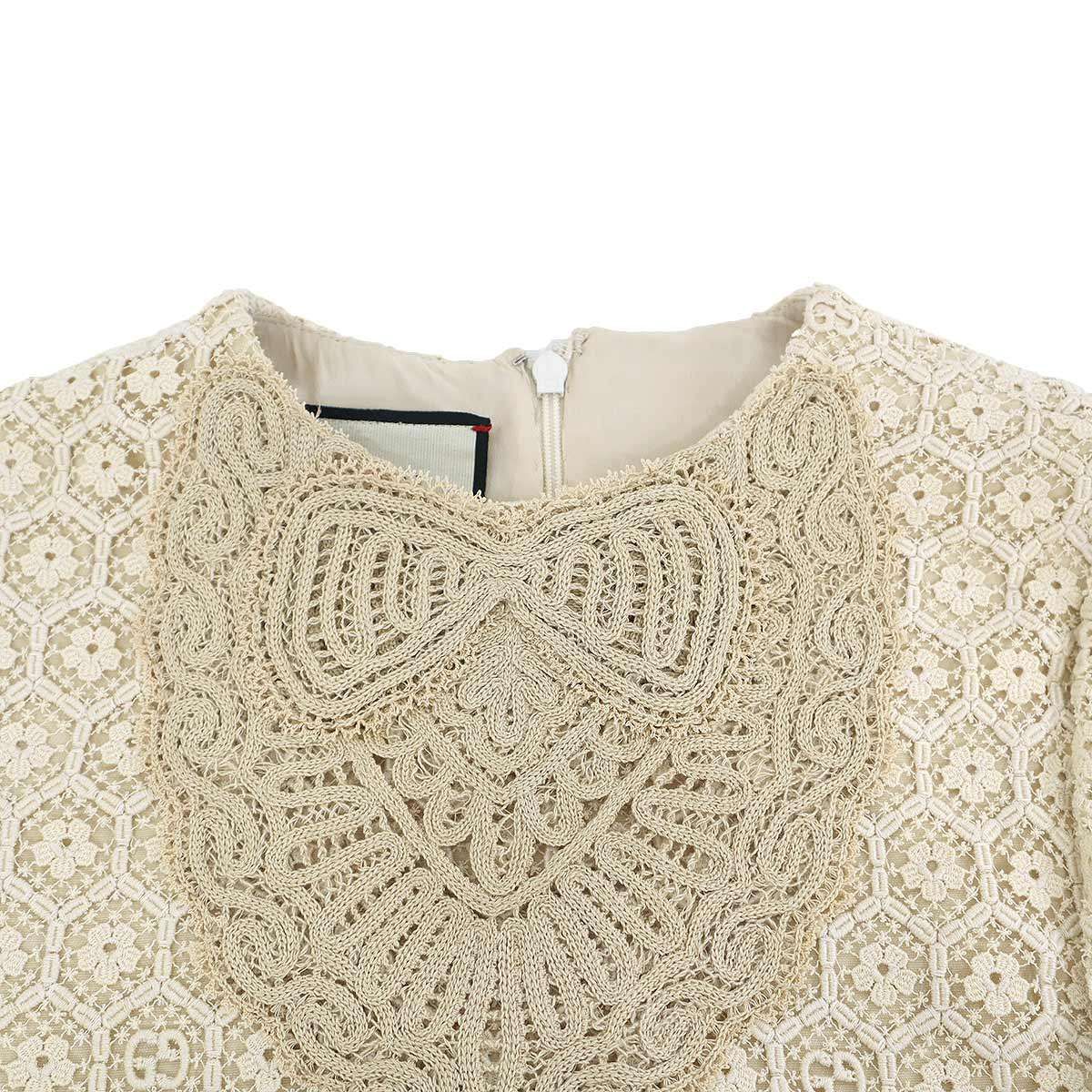 Gucci Sample Check Maxi Dress Zafpt Beige — view 4