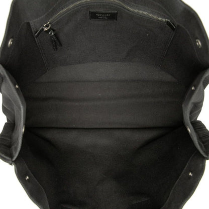 Saint Laurent Rive Gauche Tote Bag Black Canvas Leather — view 4