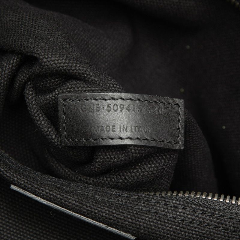 Saint Laurent Rive Gauche Tote Bag Black Canvas Leather — view 6