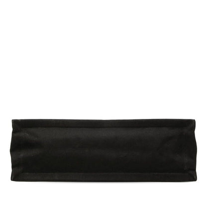 Saint Laurent Rive Gauche Tote Bag Black Canvas Leather — view 3
