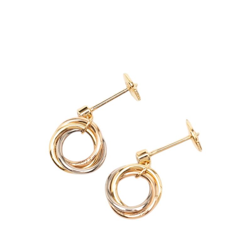 Cartier Trinity Earrings 18K Yellow Gold 18K Pink 18K White