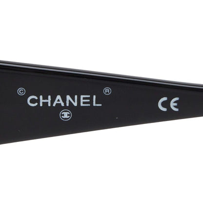 Chanel CC Logo Sunglasses Black Gold Acetate Rhinestone Eyewear — view 5