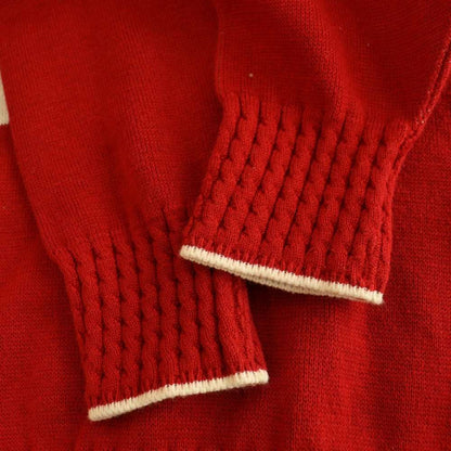 Dior Sports Knit Sweater Long Sleeve Neck Vintage M Red MY — view 4
