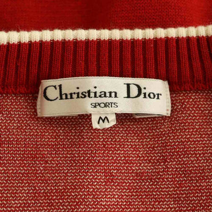 Dior Sports Knit Sweater Long Sleeve Neck Vintage M Red MY — view 3