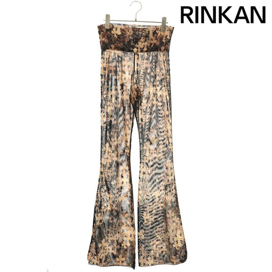 Chrome Hearts Cemetery Cross Mesh Lace Flare Long Pants Pattern Sheer XS