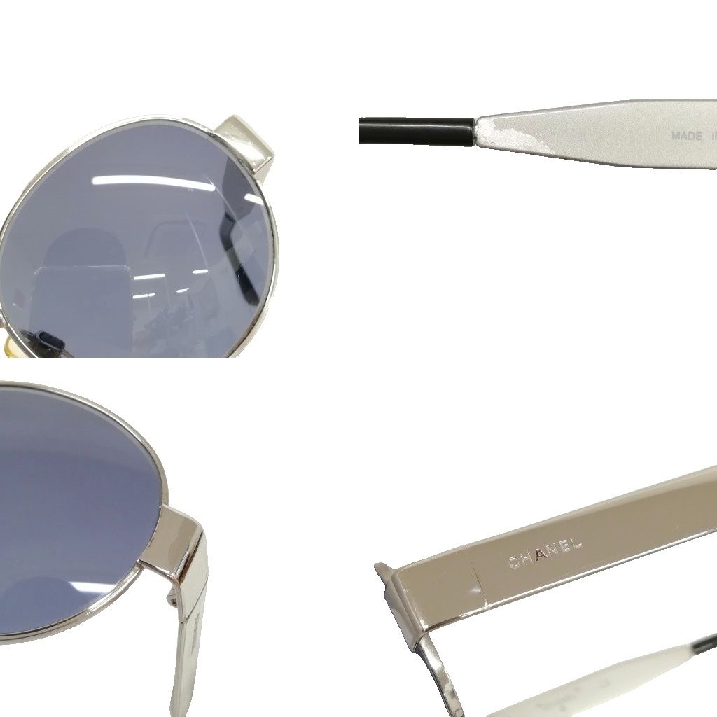 Chanel Sunglasses Vintage Metal Frame Silver Eyewear — view 8