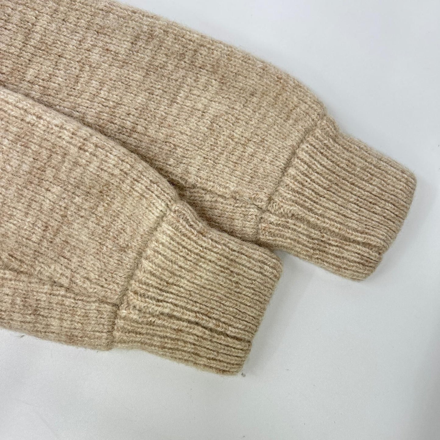 Saint Laurent Paris Beige Crew Neck Long Sleeve Knit Sweater — view 8