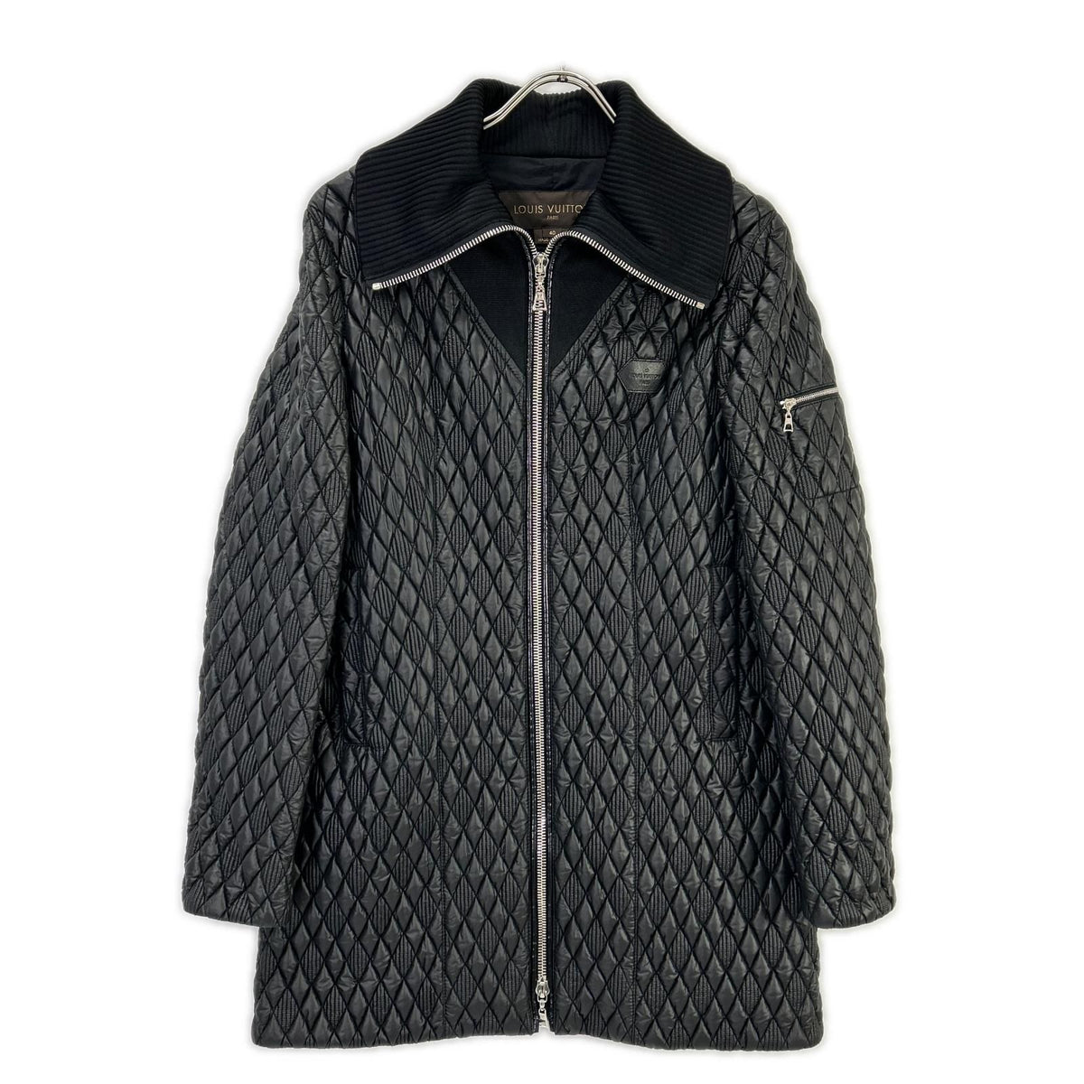 Louis Vuitton Black Quilted Zip Coat 40