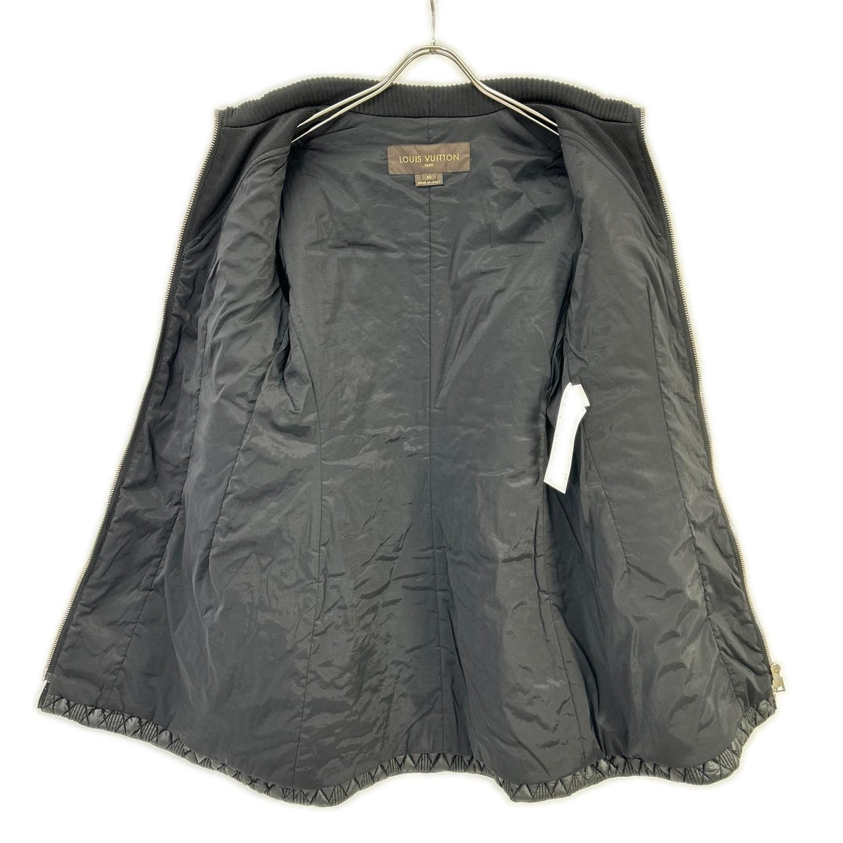 Louis Vuitton Black Quilted Zip Coat 40 — view 3