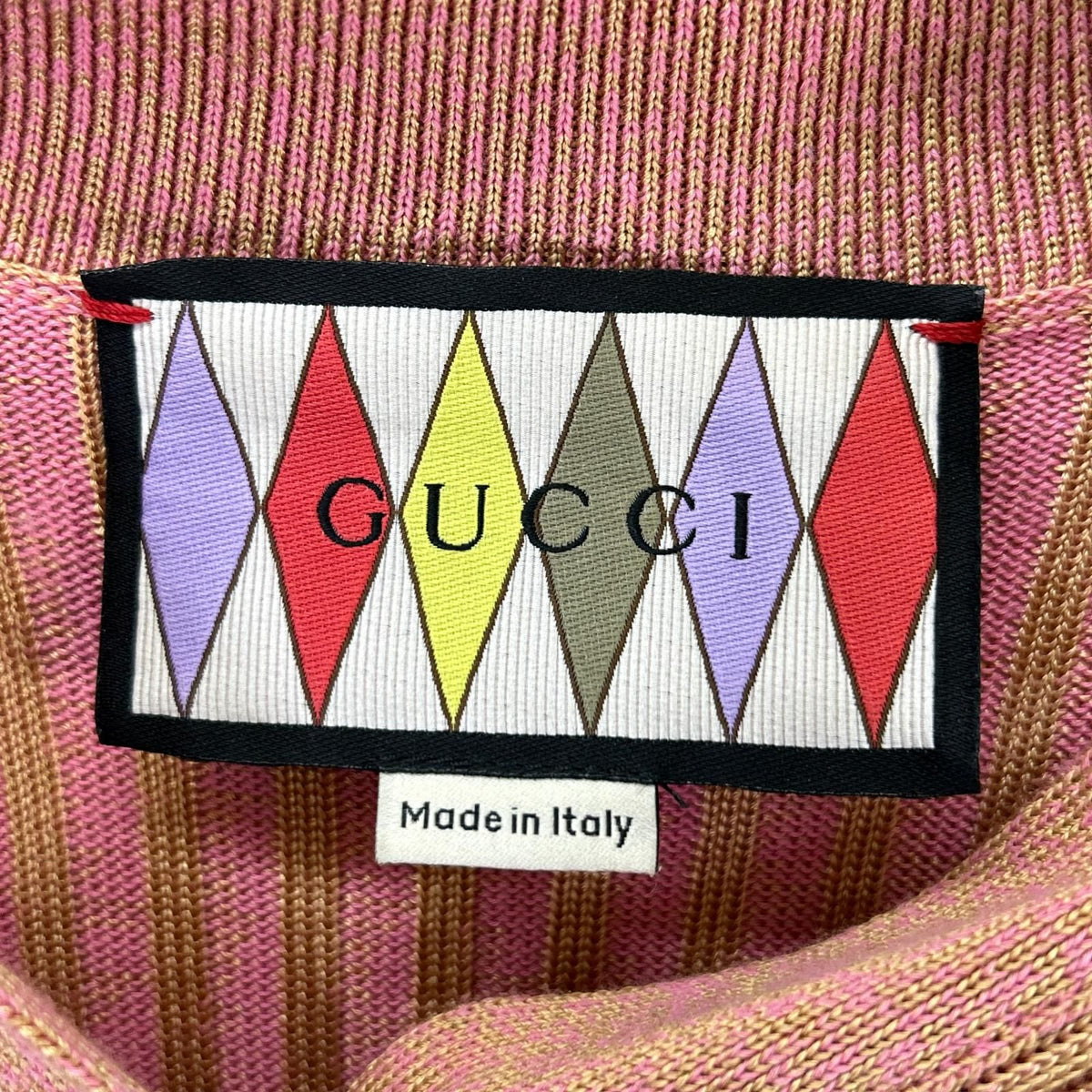 Gucci Lovelight Collection Ribbed Knit Short Sleeve Polo Shirt XS — view 3