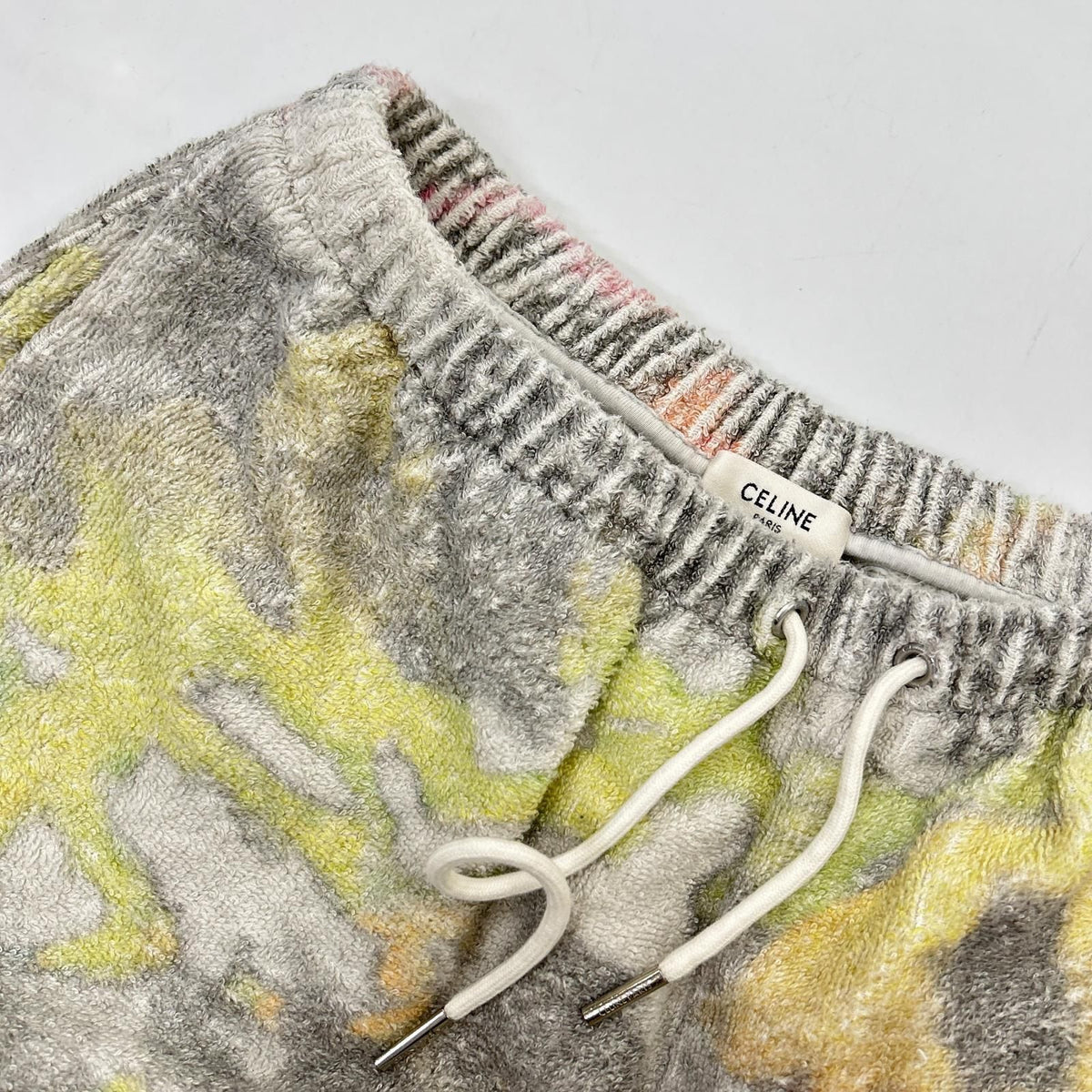 Celine White Terry Cotton Shorts — view 6
