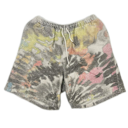 Celine White Terry Cotton Shorts