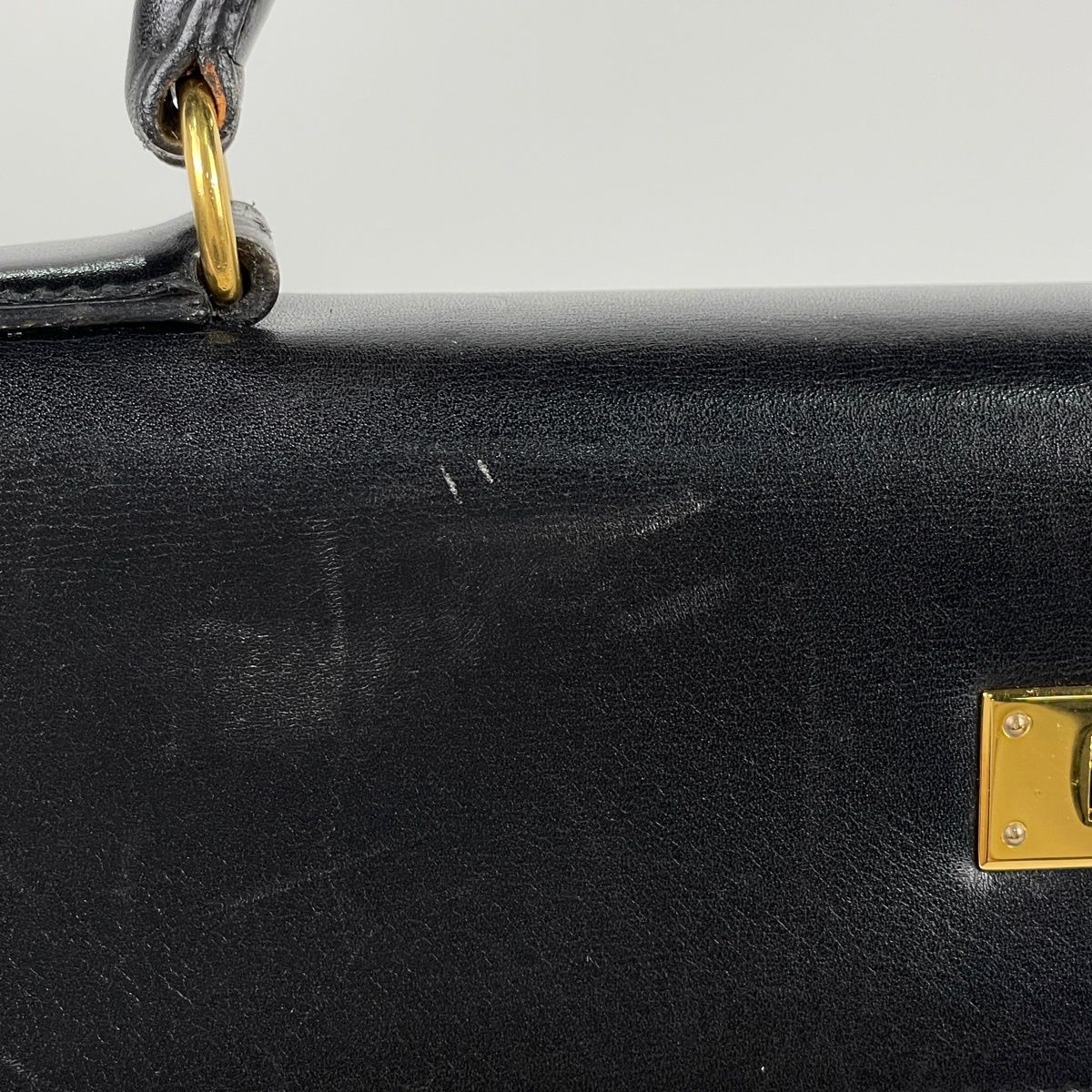 Hermes Kelly 32 Handbag Retourne 2-Way Box Calf Black — view 4